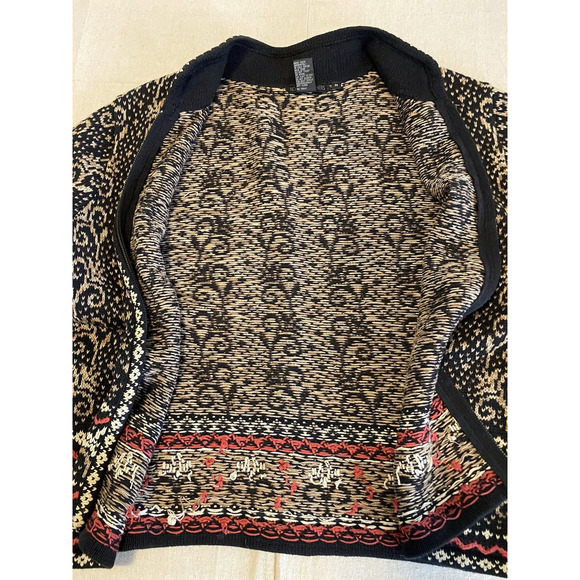 Nomadic Traders Sweater Womens Medium Fair Isle Cottage Core Zipping Cardigan - Picture 7 of 14